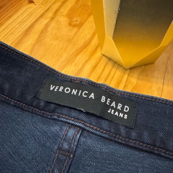 Veronica Beard Blake Classic Straight High Rise Dark River Jeans Size 30 - Picture 4 of 13